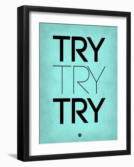 Try Try Try Blue-NaxArt-Framed Art Print