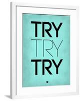 Try Try Try Blue-NaxArt-Framed Art Print