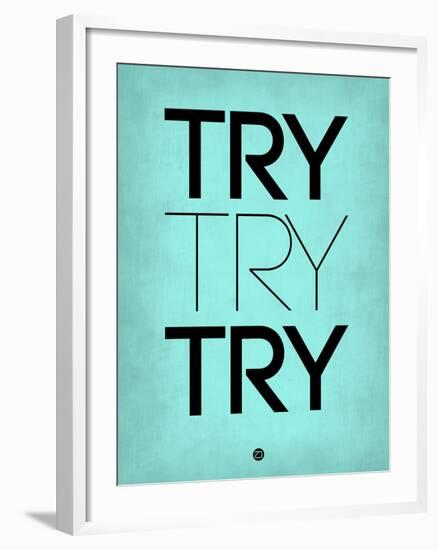 Try Try Try Blue-NaxArt-Framed Art Print