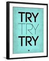 Try Try Try Blue-NaxArt-Framed Art Print