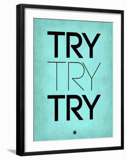 Try Try Try Blue-NaxArt-Framed Art Print