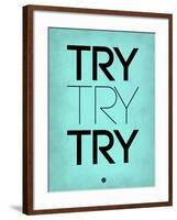 Try Try Try Blue-NaxArt-Framed Art Print