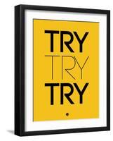 Try Try Try Yellow-NaxArt-Framed Art Print