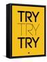 Try Try Try Yellow-NaxArt-Framed Stretched Canvas