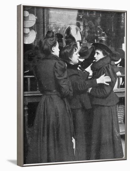 Trying on a Hat 1905-null-Framed Photographic Print