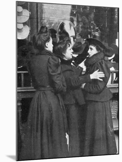 Trying on a Hat 1905-null-Mounted Photographic Print