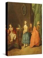 Trying on Dress-Pietro Longhi-Stretched Canvas