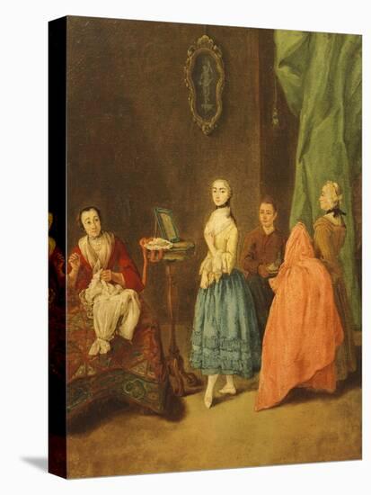 Trying on Dress-Pietro Longhi-Stretched Canvas