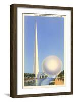 Trylon and Perisphere, New York World's Fair, 1939-null-Framed Art Print