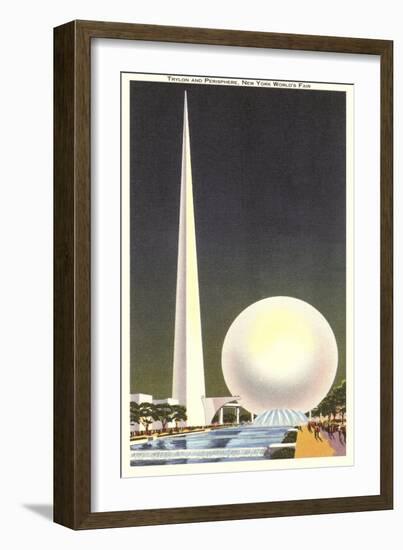 Trylon and Perisphere, New York World's Fair, 1939-null-Framed Art Print