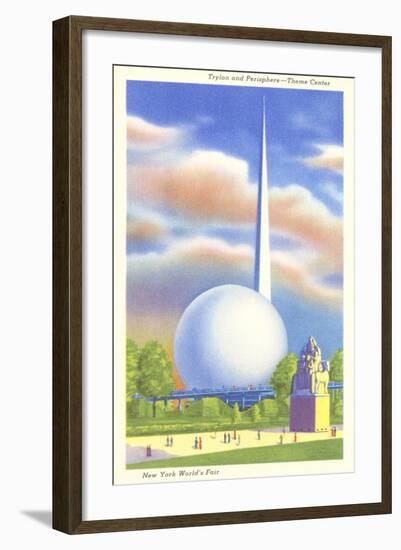 Trylon and Perisphere, New York World's Fair, 1939-null-Framed Art Print