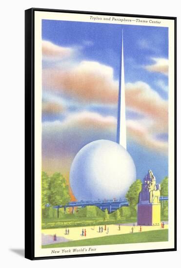 Trylon and Perisphere, New York World's Fair, 1939-null-Framed Stretched Canvas