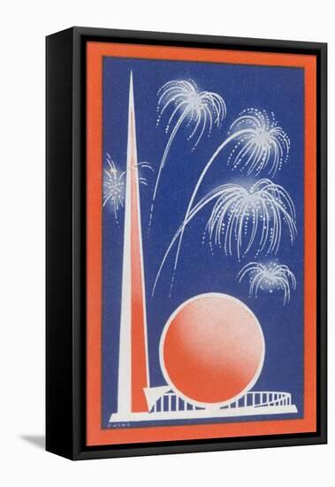 Trylon and Perisphere, New York World's Fair-null-Framed Stretched Canvas