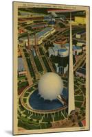 Trylon and Perisphere, New York World's Fair-null-Mounted Art Print