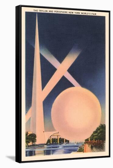 Trylon and Perisphere, Worlds Fair-null-Framed Stretched Canvas