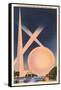 Trylon and Perisphere, Worlds Fair-null-Framed Stretched Canvas