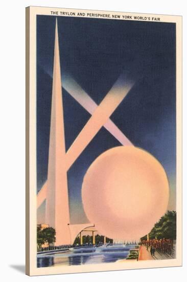 Trylon and Perisphere, Worlds Fair-null-Stretched Canvas