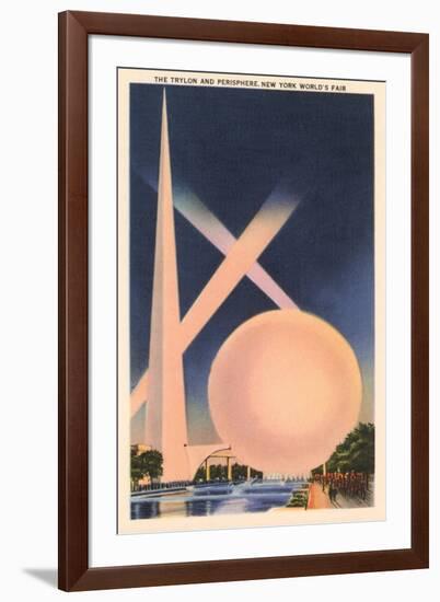 Trylon and Perisphere, Worlds Fair-null-Framed Art Print