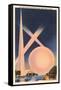 Trylon and Perisphere, Worlds Fair-null-Framed Stretched Canvas