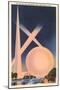 Trylon and Perisphere, Worlds Fair-null-Mounted Premium Giclee Print