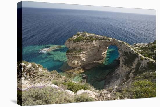 Trypitos Arch on west coast, Paxos, Ionian Islands, Greek Islands, Greece, Europe-Stuart Black-Stretched Canvas