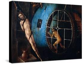Tryptic of the Last Judgement, Central Panel. A Man Pierced with an Arrow and Another Prisoner of A-Hieronymus Bosch-Stretched Canvas