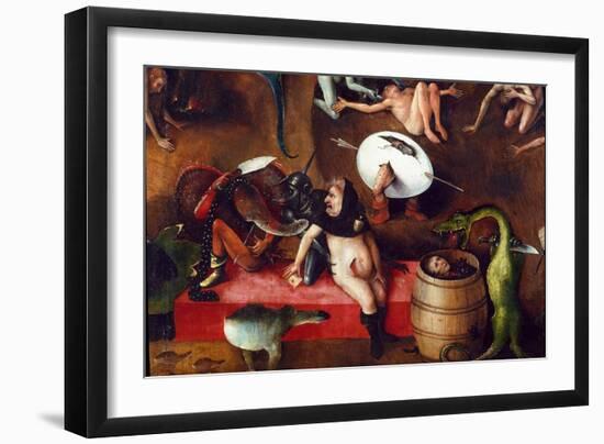 Tryptic of the Last Judgement: Central Panel. Detail of Monstrous Animals. (Painting on Wood, C.150-Hieronymus Bosch-Framed Giclee Print