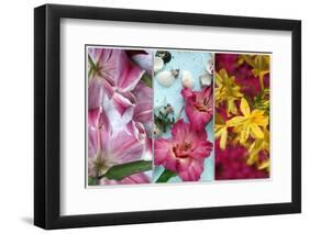 Tryptich from Gladiolus and Different Lilies-Alaya Gadeh-Framed Photographic Print