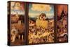 Tryptych of Hay, (Full open view)-Hieronymus Bosch-Stretched Canvas