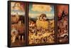 Tryptych of Hay, (Full open view)-Hieronymus Bosch-Framed Stretched Canvas