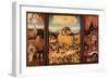 Tryptych of Hay, (Full open view)-Hieronymus Bosch-Framed Art Print