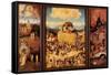 Tryptych of Hay, (Full open view)-Hieronymus Bosch-Framed Stretched Canvas