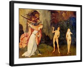 Tryptych of Hay, The Original Sin-Hieronymus Bosch-Framed Art Print