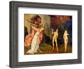 Tryptych of Hay, The Original Sin-Hieronymus Bosch-Framed Art Print