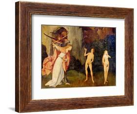 Tryptych of Hay, The Original Sin-Hieronymus Bosch-Framed Art Print
