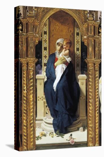 Tryptych of Madonna of Roses-Domenico Morelli-Stretched Canvas