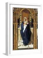 Tryptych of Madonna of Roses-Domenico Morelli-Framed Giclee Print