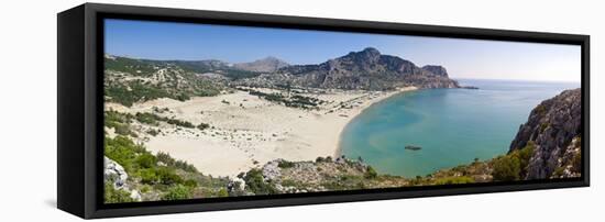 Tsampika Beach, Rhodes, Greece-Doug Pearson-Framed Stretched Canvas