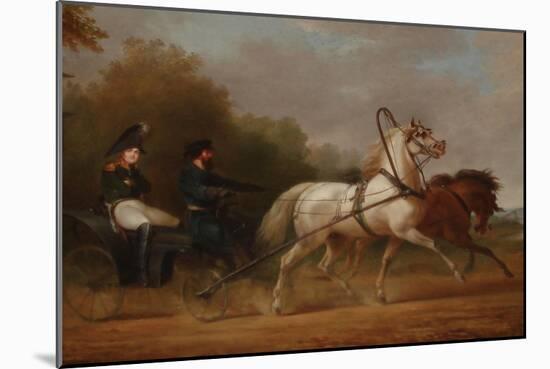 Tsar Alexander I Driving a Droschki-Alexander Ivanovich Sauerweid-Mounted Giclee Print