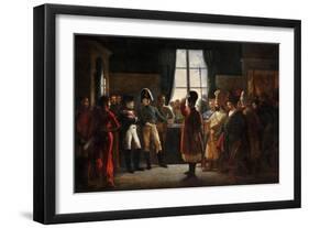 Tsar Alexander I Presenting the Kalmyks, Cossacks and Bashkirs of Russian Army to Napoleon I-Pierre-nolasque Bergeret-Framed Giclee Print