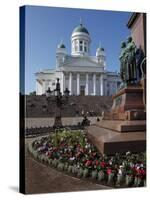 Tsar Alexander Ii Memorial and Lutheran Cathedral, Senate Square, Helsinki, Finland, Scandinavia-null-Stretched Canvas