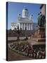 Tsar Alexander Ii Memorial and Lutheran Cathedral, Senate Square, Helsinki, Finland, Scandinavia-null-Stretched Canvas