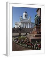 Tsar Alexander Ii Memorial and Lutheran Cathedral, Senate Square, Helsinki, Finland, Scandinavia-null-Framed Photographic Print