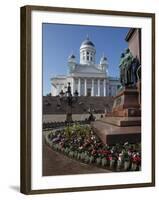 Tsar Alexander Ii Memorial and Lutheran Cathedral, Senate Square, Helsinki, Finland, Scandinavia-null-Framed Photographic Print