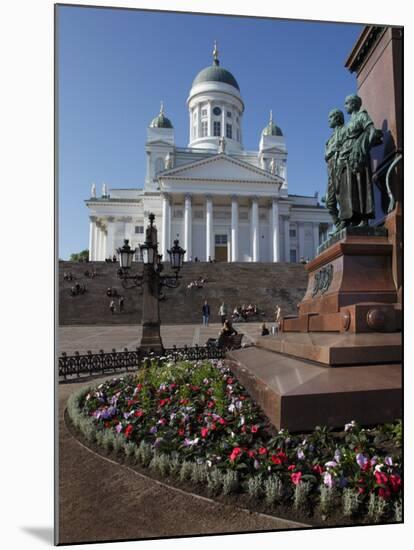 Tsar Alexander Ii Memorial and Lutheran Cathedral, Senate Square, Helsinki, Finland, Scandinavia-null-Mounted Photographic Print