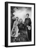 Tsar Alexander II of Russia with His Daughter Maria and Son Alexei, 1863-Ivan Fyodorovich Alexandrovsky-Framed Giclee Print