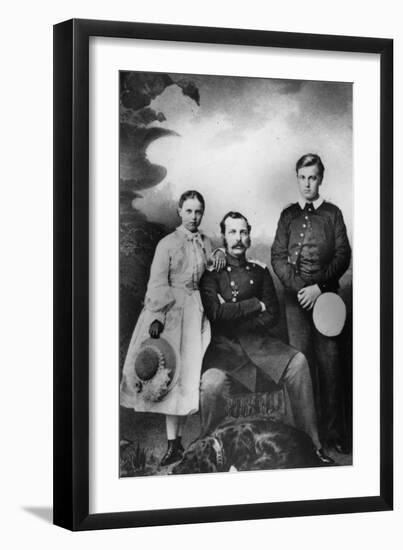 Tsar Alexander II of Russia with His Daughter Maria and Son Alexei, 1863-Ivan Fyodorovich Alexandrovsky-Framed Giclee Print