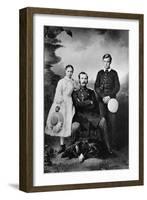 Tsar Alexander II of Russia with His Daughter Maria and Son Alexei, 1863-Ivan Fyodorovich Alexandrovsky-Framed Giclee Print