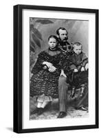 Tsar Alexander II of Russia with His Daughter Maria and Son Sergei, C1860-C1862-null-Framed Giclee Print