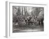 Tsar Alexander III with Family and Friends on a Hunt in the Bialowieza Forest, Russia, 1894-null-Framed Giclee Print